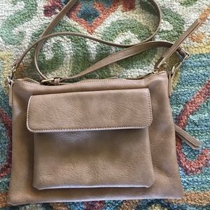 Crossbody tan purse